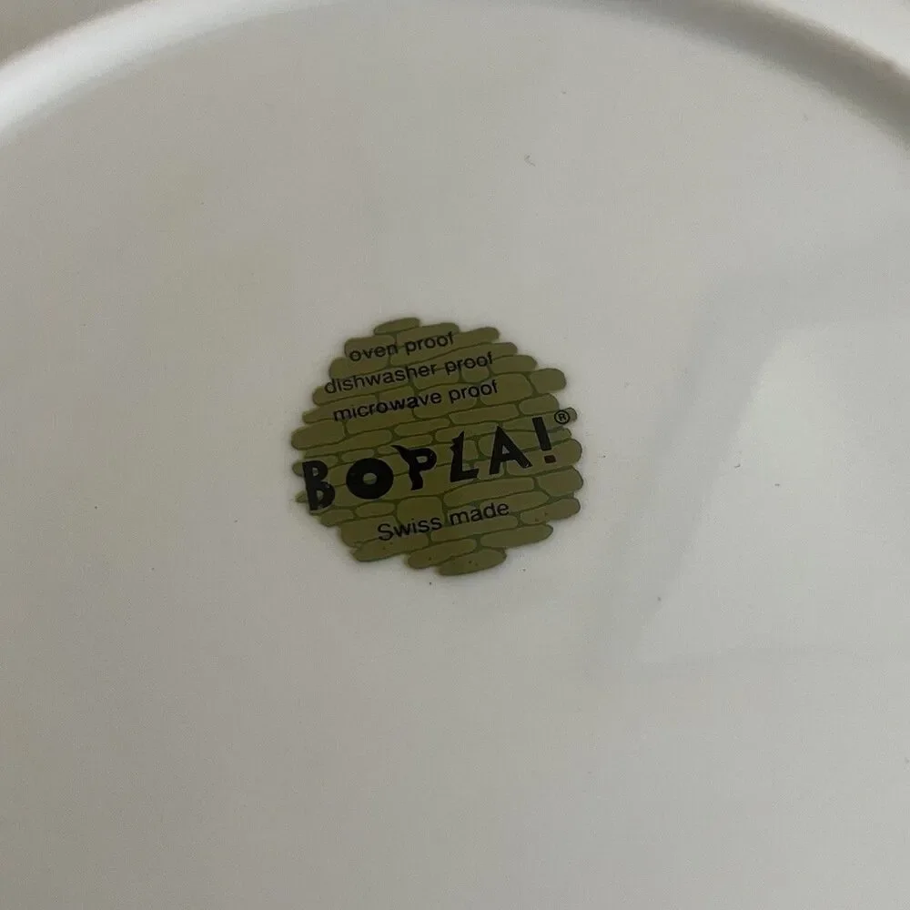 Bopla! Voyage Mongolfiere Hot Air Balloons Yellow Dinner Plate 10.75” Vintage